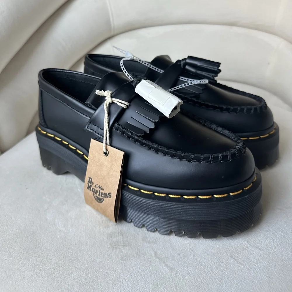 Dr Martens Adrian Bex Smooth Leather Platform Tassel Loafers Shoe Women’s Size 8 - Picture 8 of 10